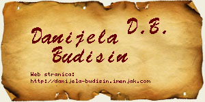 Danijela Budišin vizit kartica
